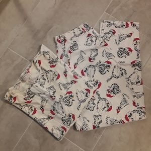 Womens 2 piece Christmas cat pajamaa